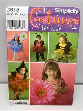 Simplicity Kids Costume Pattern 3615 - Multi-Color Tutu Costumes